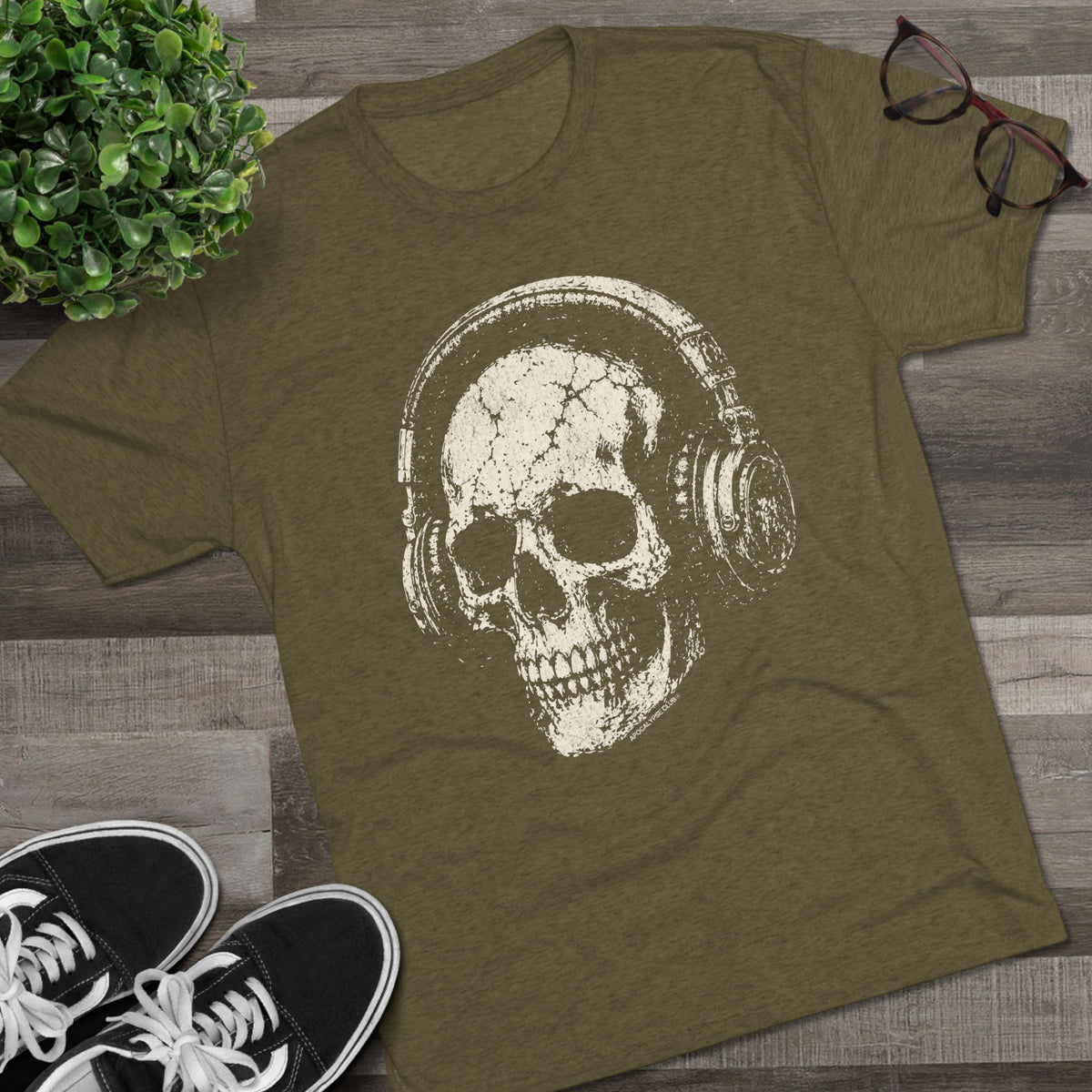 Locked In Skull Tri-Blend T-Shirt