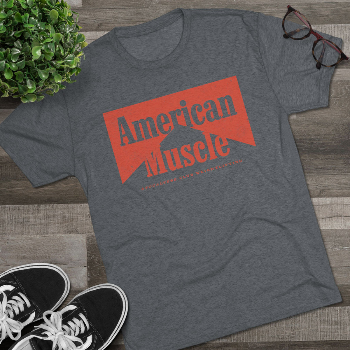 Western American Muscle Tri-Blend T-Shirt