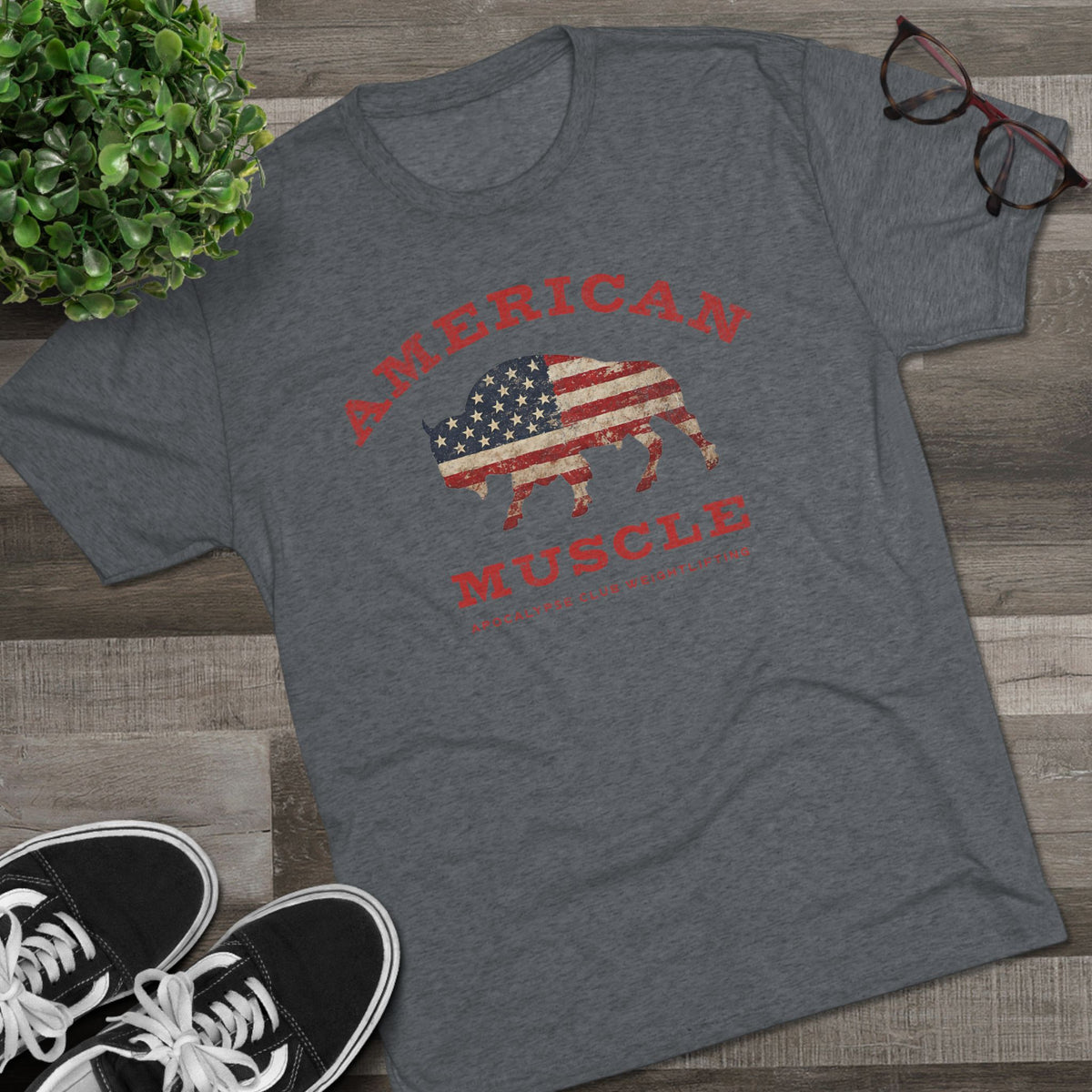 American Muscle Bison Tri-Blend T-Shirt