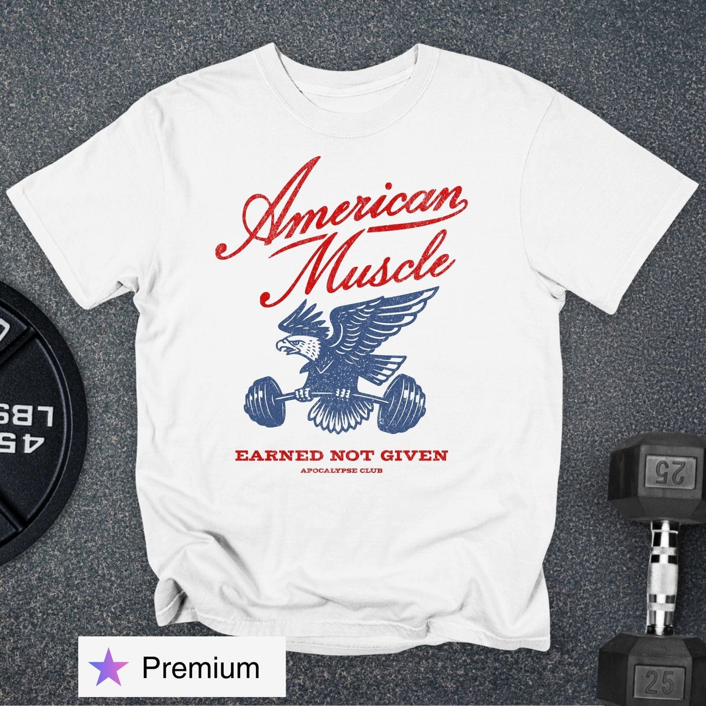 American Muscle Emblem Premium T-Shirt