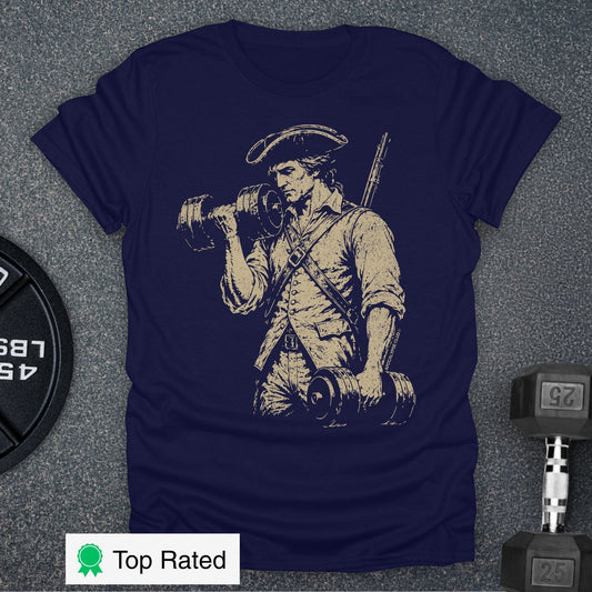 Apocalypse Club 1776 Iron Navy gym t-shirt