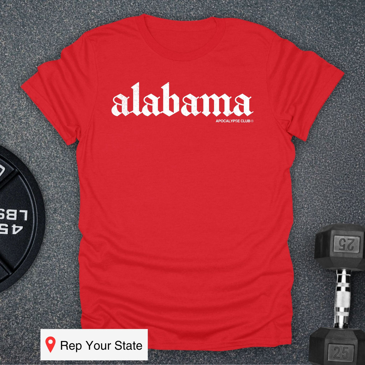 Apocalypse Club Alabama Red gym t-shirt