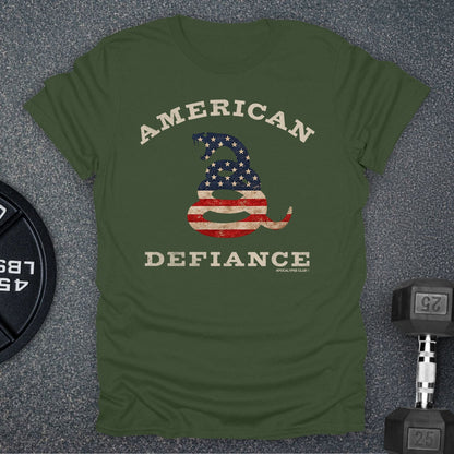 Apocalypse Club American Defiance Snake Military Green gym t-shirt