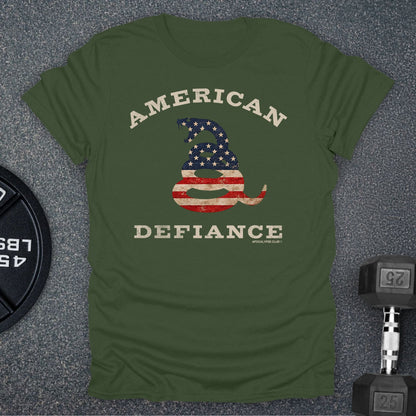 Apocalypse Club American Defiance Snake Military Green gym t-shirt