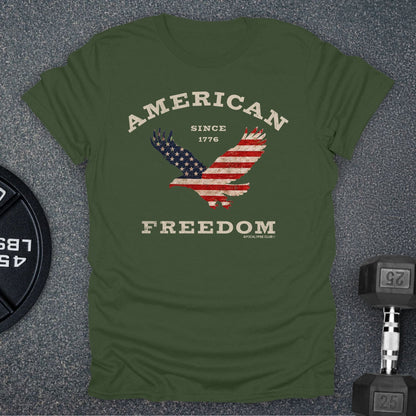 Apocalypse Club American Freedom Eagle Military Green gym t-shirt