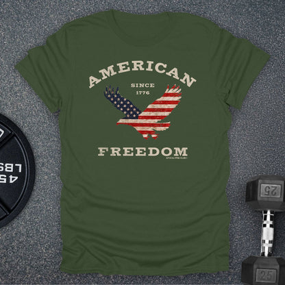Apocalypse Club American Freedom Eagle Military Green gym t-shirt