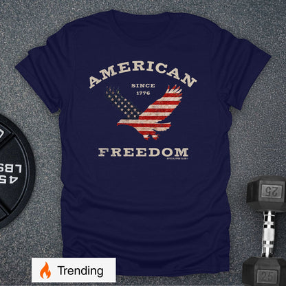 Apocalypse Club American Freedom Eagle Navy gym t-shirt