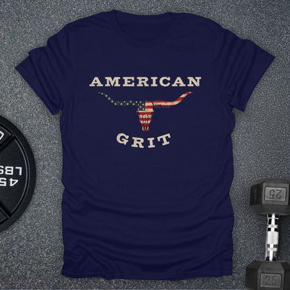 Apocalypse Club American Grit Longhorn Navy gym t-shirt