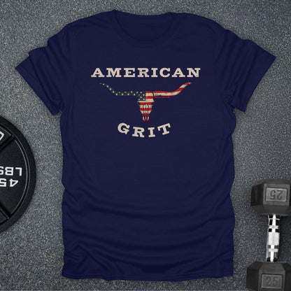 Apocalypse Club American Grit Longhorn Navy gym t-shirt