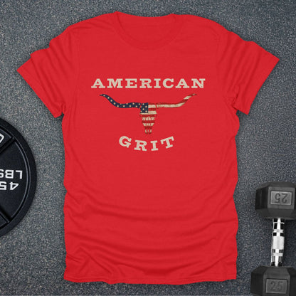 Apocalypse Club American Grit Longhorn Red gym t-shirt