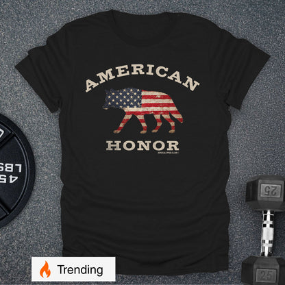 Apocalypse Club American Honor Wolf Black gym t-shirt