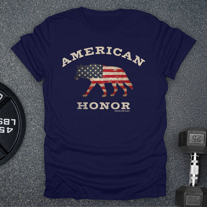 Apocalypse Club American Honor Wolf Navy gym t-shirt