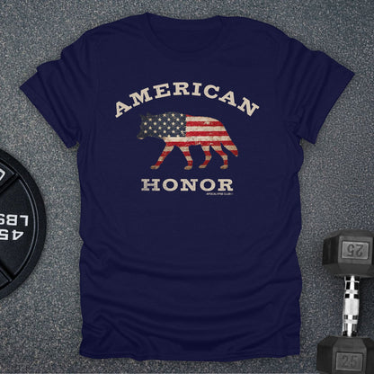 Apocalypse Club American Honor Wolf Navy gym t-shirt
