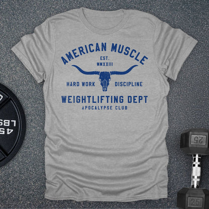 Apocalypse Club American Muscle Frontier Sport Grey gym t-shirt