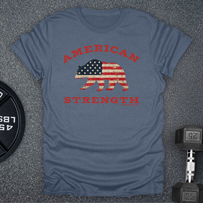 Apocalypse Club American Strength Bear Heather Indigo gym t-shirt