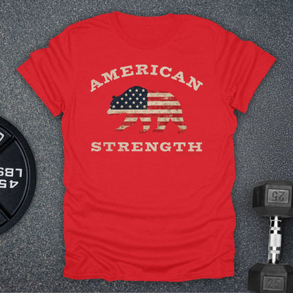 Apocalypse Club American Strength Bear Red gym t-shirt