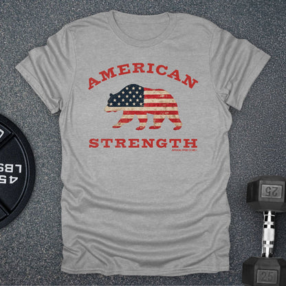 Apocalypse Club American Strength Bear Sport Grey gym t-shirt