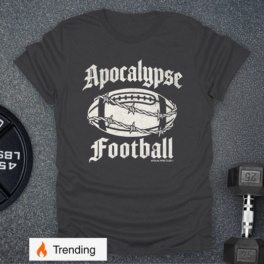 Apocalypse Club Apocalypse Football Charcoal gym t-shirt