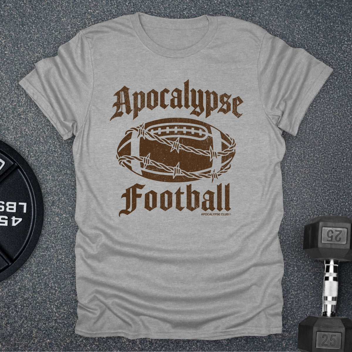 Apocalypse Club Apocalypse Football Sport Grey gym t-shirt