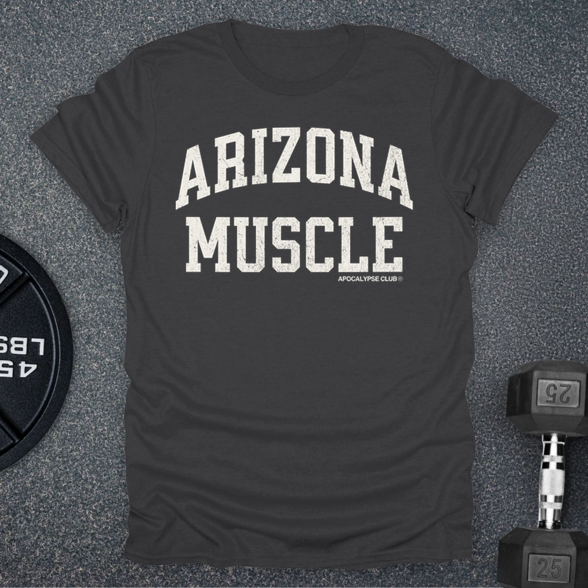 Apocalypse Club Arizona Muscle Charcoal gym t-shirt