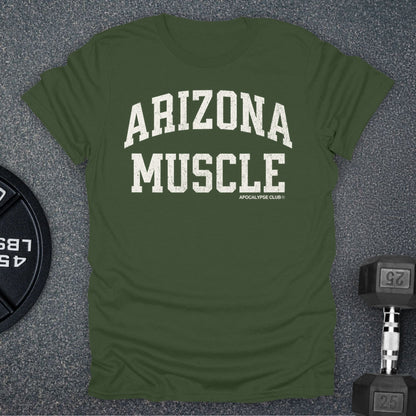 Apocalypse Club Arizona Muscle Military Green gym t-shirt