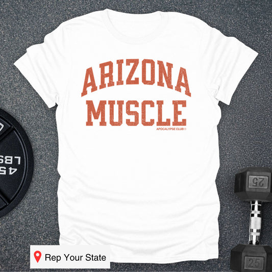 Apocalypse Club Arizona Muscle White gym t-shirt