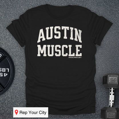 Apocalypse Club Austin Muscle Black gym t-shirt