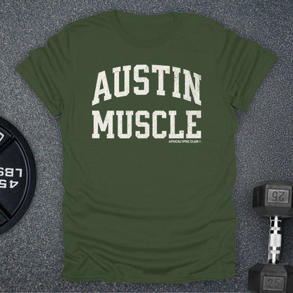 Apocalypse Club Austin Muscle Military Green gym t-shirt