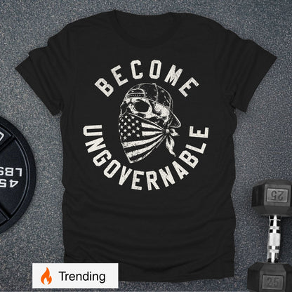 Apocalypse Club Become Ungovernable Black gym t-shirt