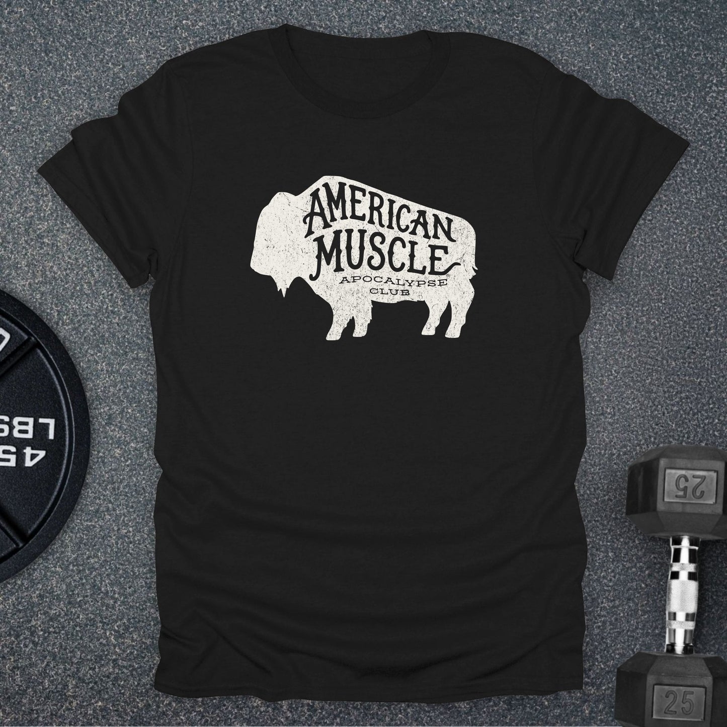 Apocalypse Club Bison Heritage Black gym t-shirt