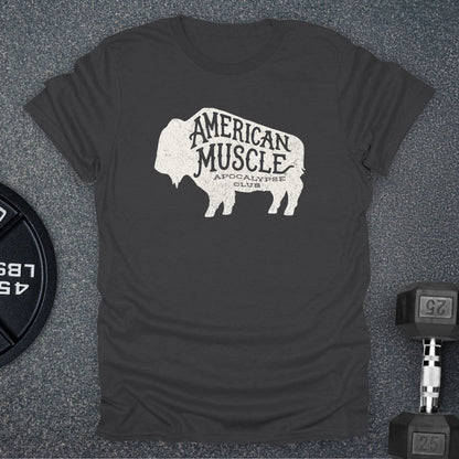 Apocalypse Club Bison Heritage Charcoal gym t-shirt