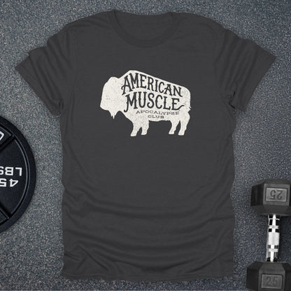 Apocalypse Club Bison Heritage Charcoal gym t-shirt