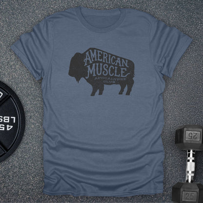 Apocalypse Club Bison Heritage Heather Indigo gym t-shirt