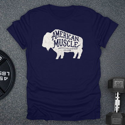 Apocalypse Club Bison Heritage Navy gym t-shirt