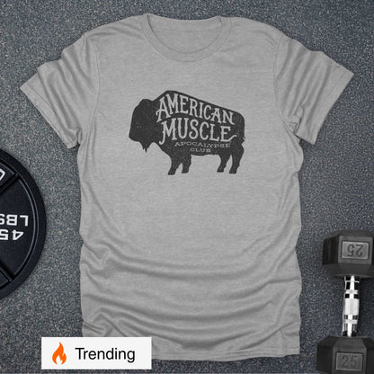 Apocalypse Club Bison Heritage Sport Grey gym t-shirt