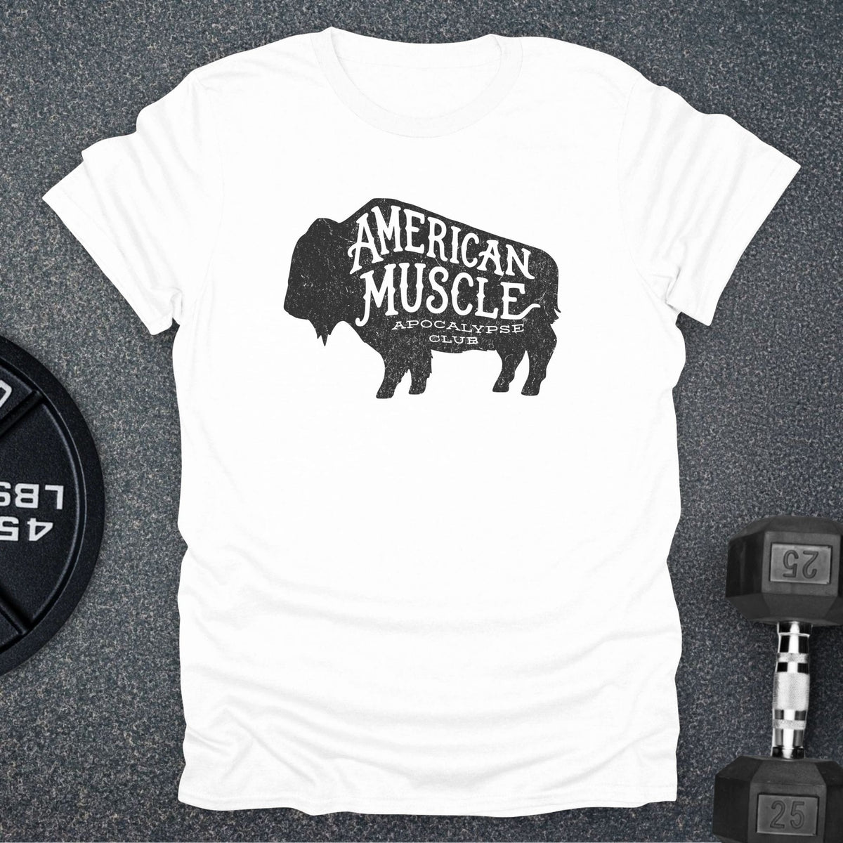 Apocalypse Club Bison Heritage White gym t-shirt