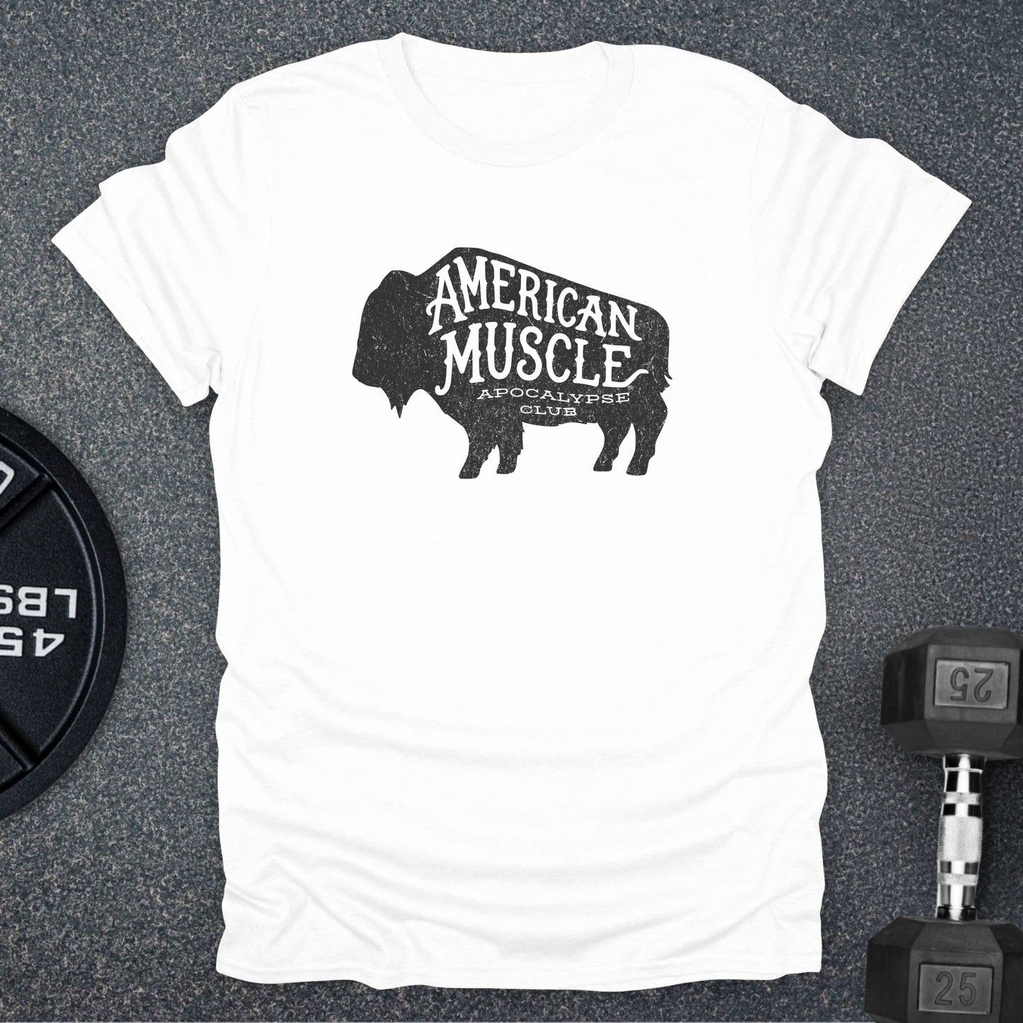 Apocalypse Club Bison Heritage White gym t-shirt