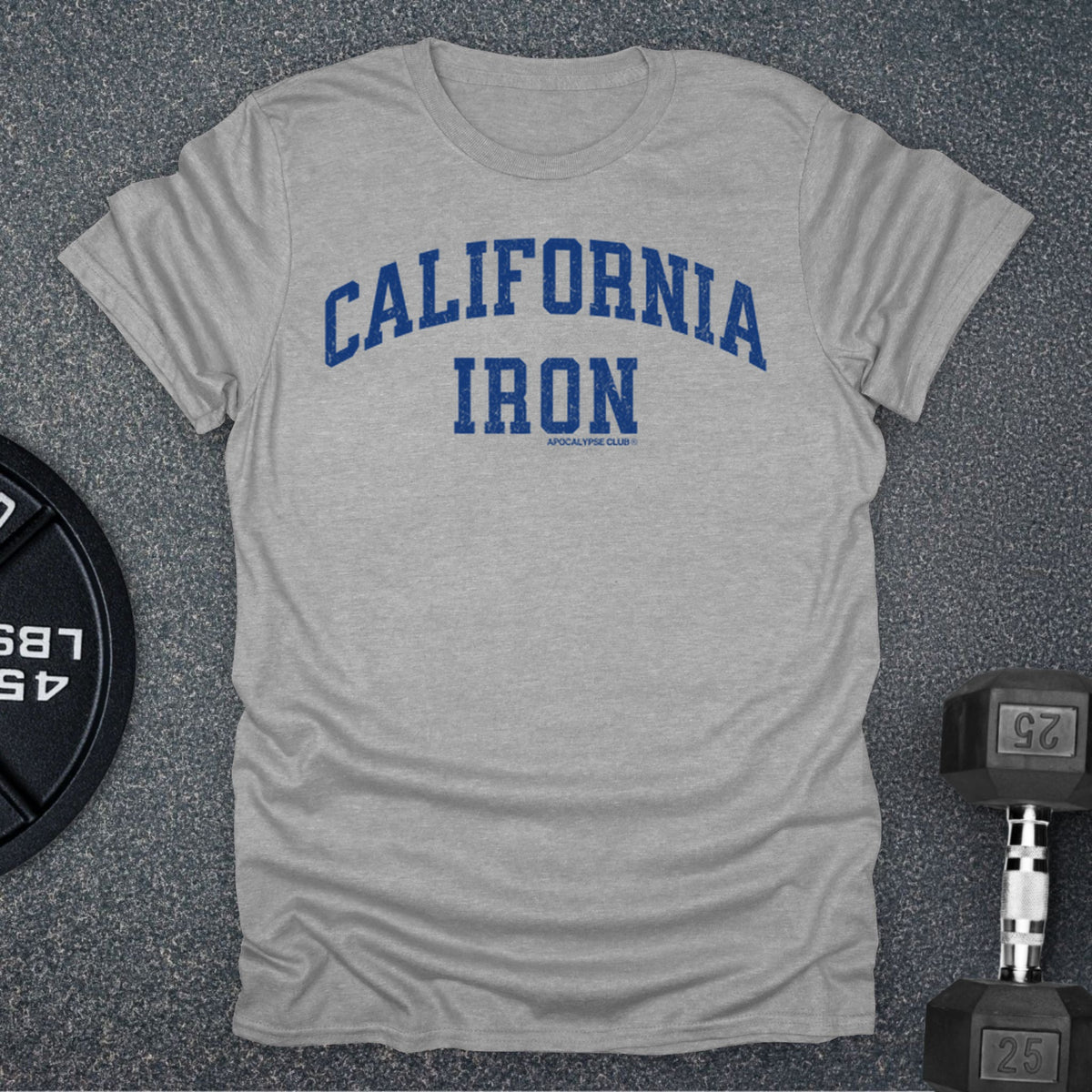 Apocalypse Club California Iron Sport Grey gym t-shirt