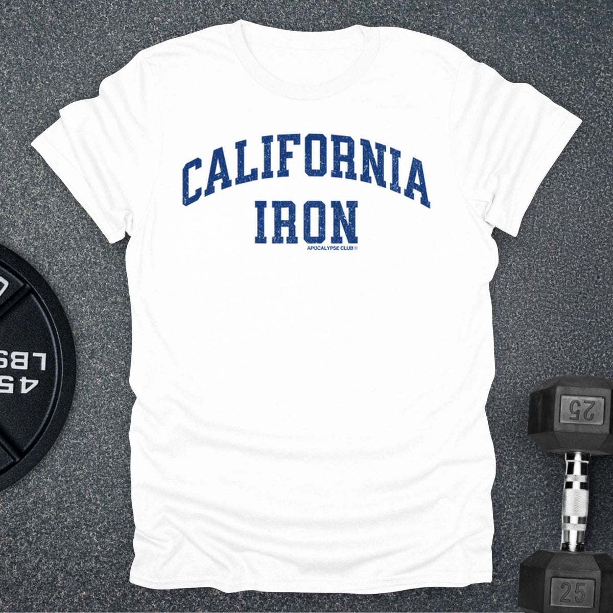 Apocalypse Club California Iron White gym t-shirt