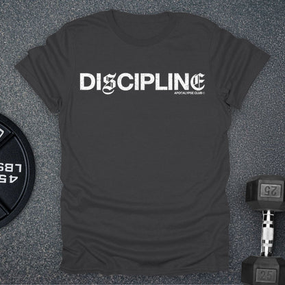 Apocalypse Club Chaos Discipline Charcoal gym t-shirt