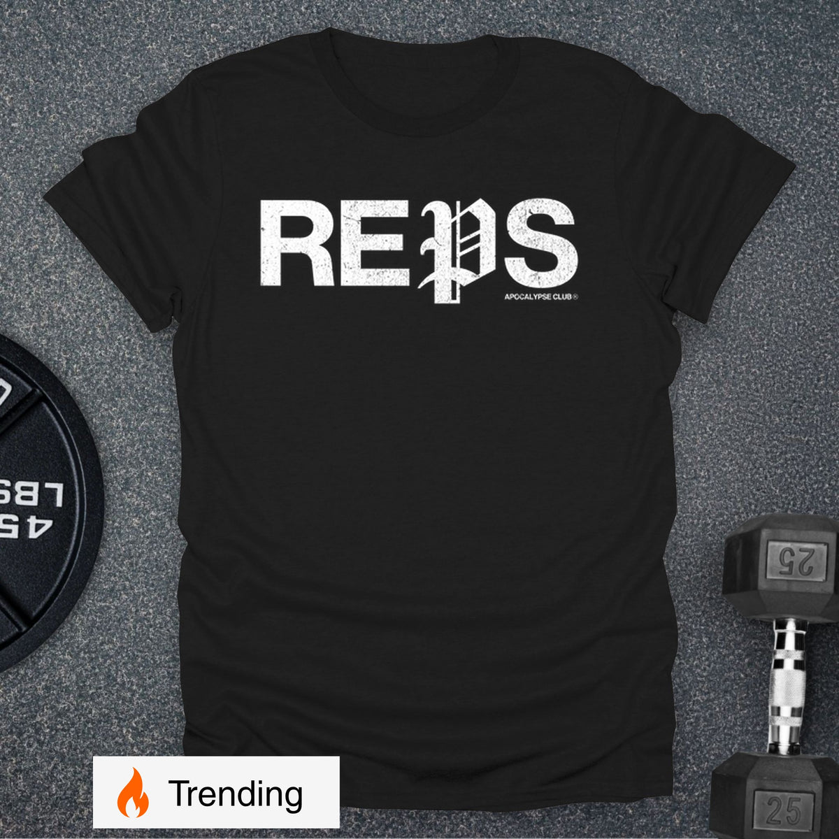 Apocalypse Club Chaos Reps Black gym t-shirt