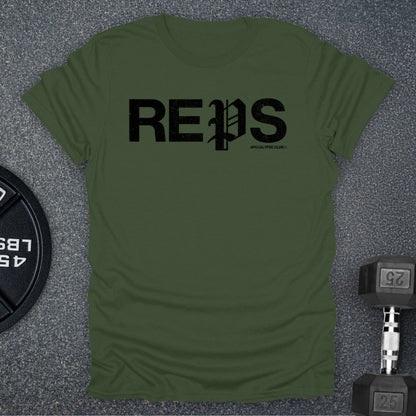 Apocalypse Club Chaos Reps Military Green gym t-shirt