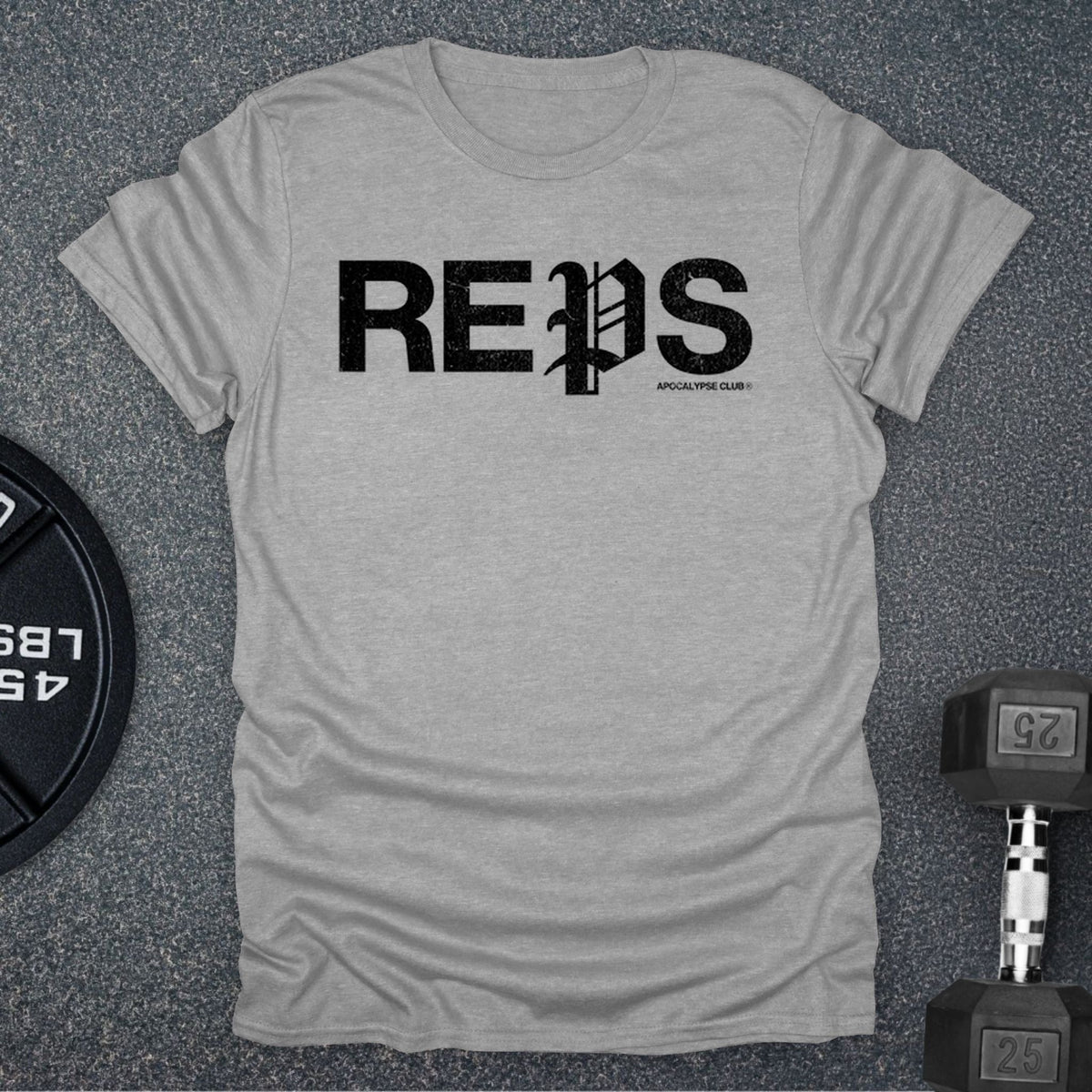 Apocalypse Club Chaos Reps Sport Grey gym t-shirt