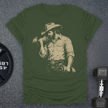 Apocalypse Club Cowboy Iron Military Green gym t-shirt