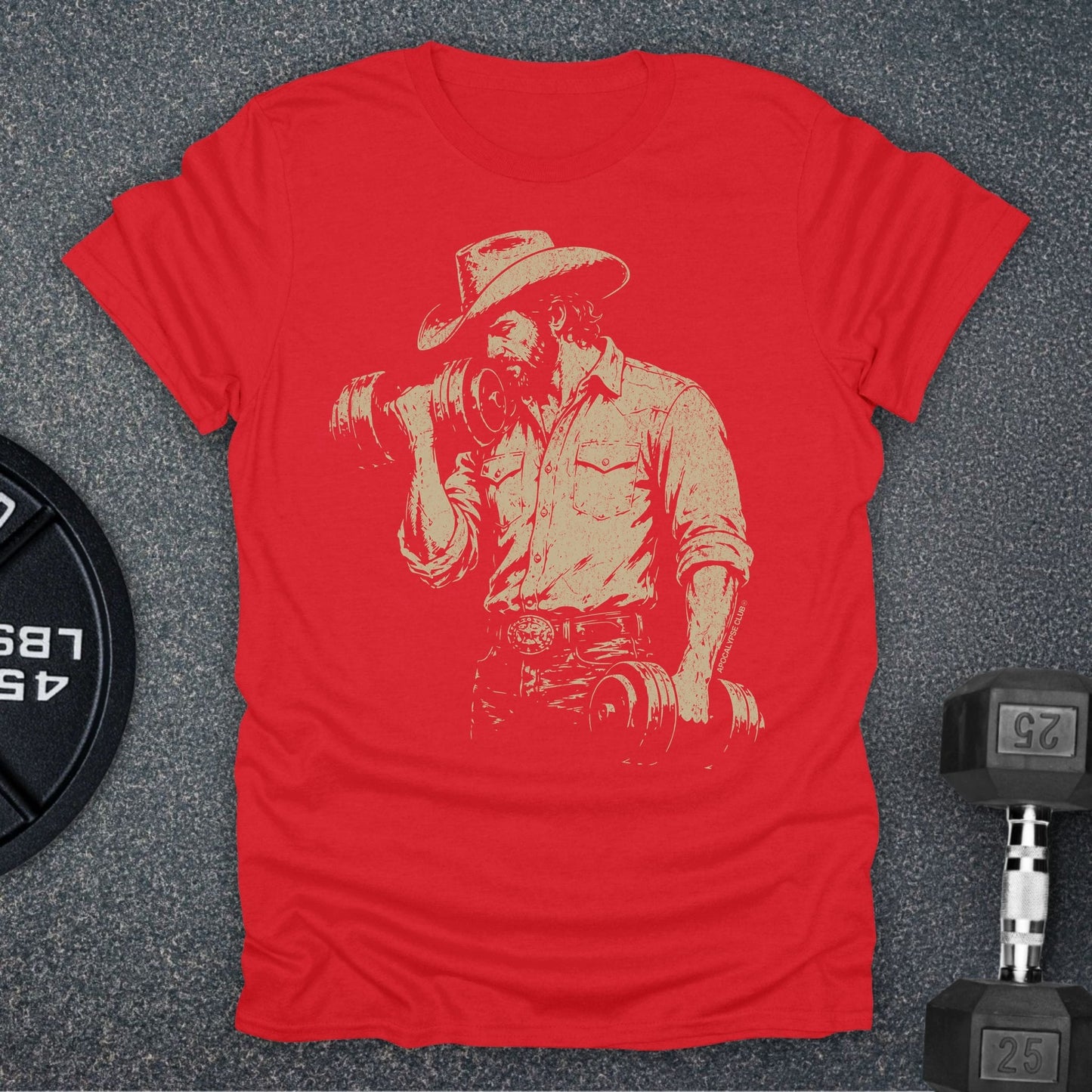 Apocalypse Club Cowboy Iron Red gym t-shirt