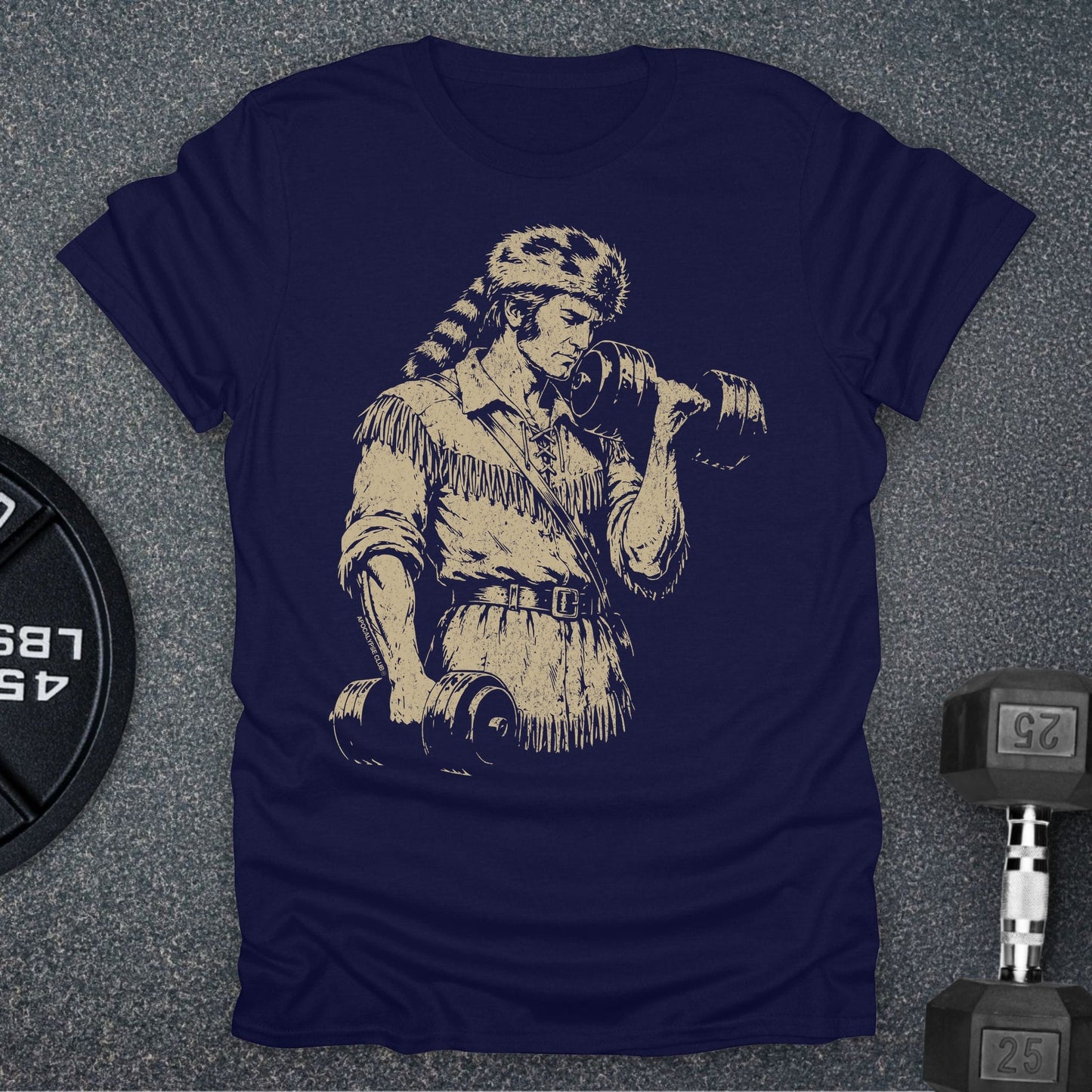 Apocalypse Club Crockett Iron Navy gym t-shirt