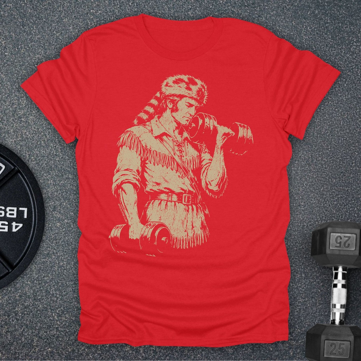 Apocalypse Club Crockett Iron Red gym t-shirt