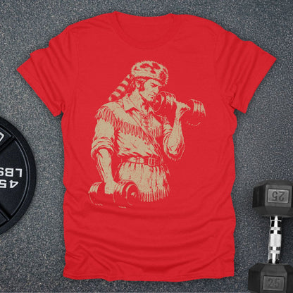 Apocalypse Club Crockett Iron Red gym t-shirt