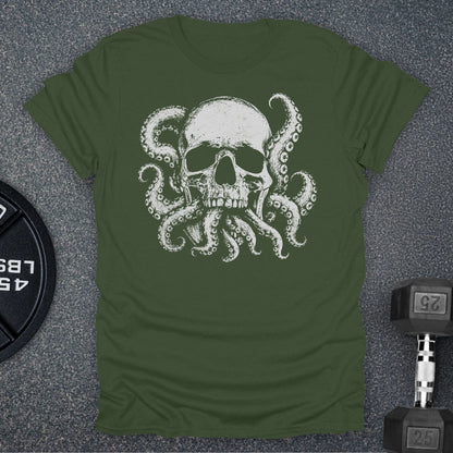 Apocalypse Club Death Below Military Green gym t-shirt