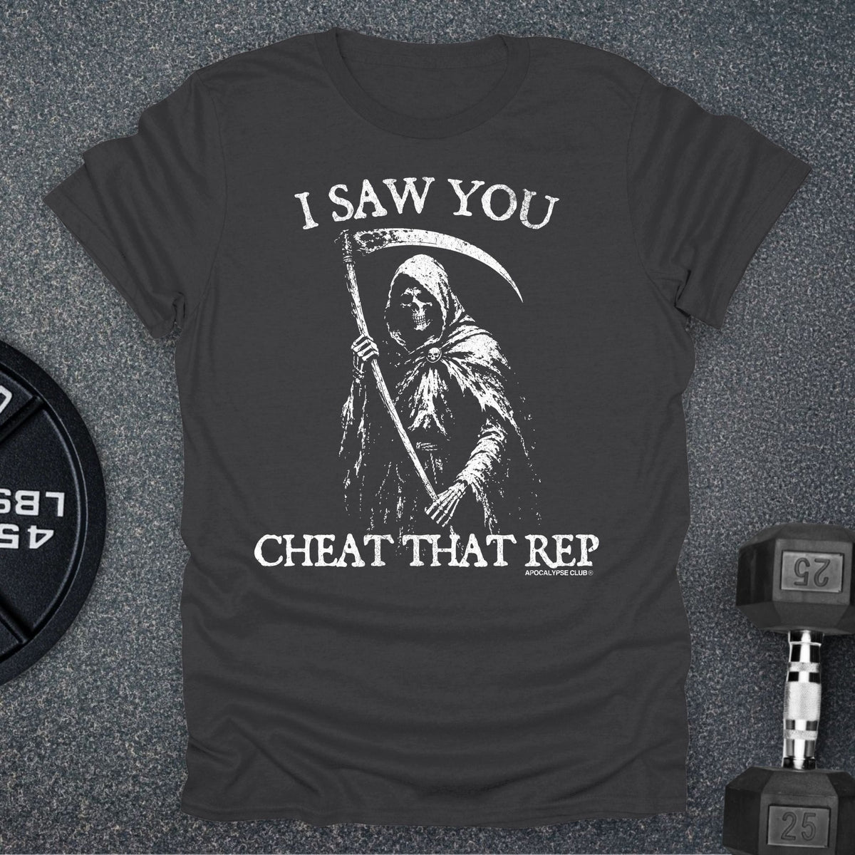 Apocalypse Club Death Saw You Charcoal gym t-shirt